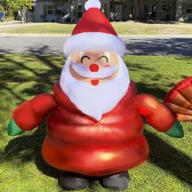 5-foot smiley santa claus christmas inflatable outdoor decoration with led lights for yard, garden - holiday, party, xmas clearance logo