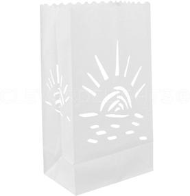 img 3 attached to CleverDelights White Luminary Bags Reception Party Decorations & Supplies for Luminarias