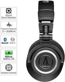 img 3 attached to Black Audio-Technica ATH-M50xBT Headphones, Size Medium (ATHM50XBT) for Improved SEO