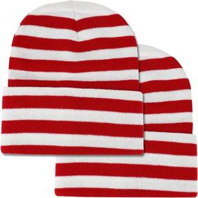 img 4 attached to Armycrew White Stripe Long Beanie Outdoor Recreation