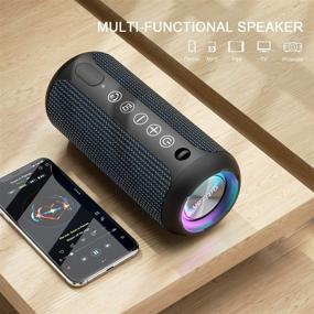 img 1 attached to 🔊Портативная водонепроницаемая Bluetooth-колонка Ortizan IPX7 - громкий стереозвук 24 Вт, Bluetooth 5.0, воспроизведение до 30 часов, дальность Bluetooth 66 футов, двойное подключение - идеально подходит для дома и отдыха на природе.