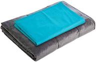 🛏️ sharper image weighted blanket duvet cover - small size, teal, ideal for 6-10lb blankets (41” x 60”) logo