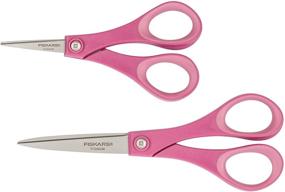 img 1 attached to ✂️ Fiskars Performance Titanium Scissors Set - 7 Inch and 5 Inch, Colors Vary