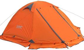 img 4 attached to 🏕️ FLYTOP 1-2 Person Waterproof Camping Tent - Portable Backpacking Tent for Camping and Travel - Double Layer Dome Tent for Beach, Motorcycle, Mountaineering, Hiking, and Climbing - All Seasons