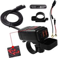 📱 buennus waterproof motorcycle phone charger with dual qc3.0 usb - sae to usb adapter power outlet logo