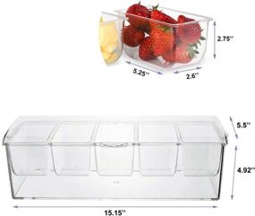 img 3 attached to 🧊 Ice Chilled Condiment Server with Compartments: Keep Your Condiments Fresh and Cold!