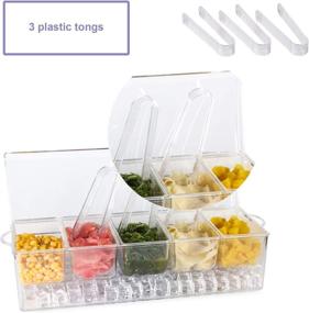 img 2 attached to 🧊 Ice Chilled Condiment Server with Compartments: Keep Your Condiments Fresh and Cold!