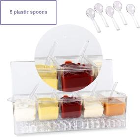 img 1 attached to 🧊 Ice Chilled Condiment Server with Compartments: Keep Your Condiments Fresh and Cold!