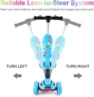 🛴 eatao kick scooter for children with led flashing wheels, adjustable height, extra wide deck - ideal gifts for boys or girls logo