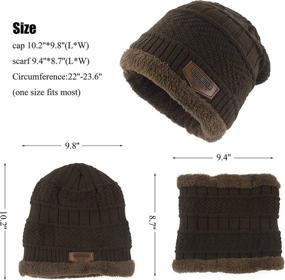 img 1 attached to Warm Knitted Beanie Hats and Scarf Set for Women by Muryobao - Winter Essentials