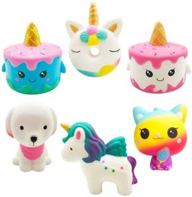img 4 attached to 🦄 Yonishy Squishy Unicorn Toy Set