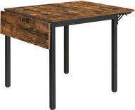 🍽️ folding dining table by vasagle - drop leaf extendable design, ideal for small spaces, suitable for 2-4 people, industrial style, dimensions: 33.3 x 30.7 x 30 inches, rustic brown finish логотип