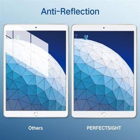 img 3 attached to 👀 PERFECTSIGHT Anti Glare Screen Protector for iPad Air 3 2019 & iPad Pro 10.5 - Blue Light Filter, Anti Eye Strain, Better Sleep Work, Anti Fingerprint - 9H Tempered Glass