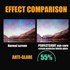 img 2 attached to 👀 PERFECTSIGHT Anti Glare Screen Protector for iPad Air 3 2019 & iPad Pro 10.5 - Blue Light Filter, Anti Eye Strain, Better Sleep Work, Anti Fingerprint - 9H Tempered Glass