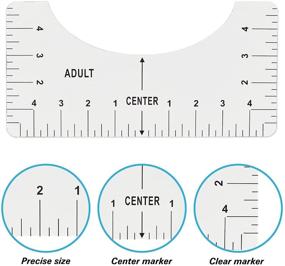 img 2 attached to 👕 T-Shirt Alignment Ruler Heat Resistant Tape & PTFE Teflon Transfer Sheet Bundle - 4 Rulers, 2 Rolls Heat Resistant Tape, 3 Packs PTFE Teflon Sheet, and 1 Tape Measure Included