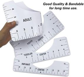 img 1 attached to 👕 T-Shirt Alignment Ruler Heat Resistant Tape & PTFE Teflon Transfer Sheet Bundle - 4 Rulers, 2 Rolls Heat Resistant Tape, 3 Packs PTFE Teflon Sheet, and 1 Tape Measure Included