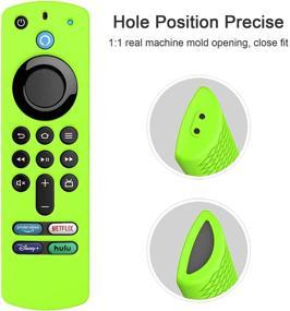 img 3 attached to 🌟 LEFXMOPHY Green Glow in Dark Silicone Protective Sleeve Cover for FireTVstick (3rd Generation) 2021 Release Voice Remote - Compatible with Alexa Voice Remote 3rd Gen