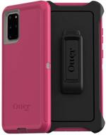 otterbox defender series screenless edition case for galaxy s20+/galaxy s20+ 5g - love bug (raspberry pink): ultimate protection in dove/raspberry logo