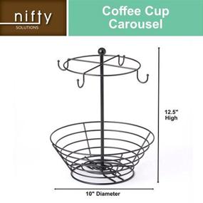 img 2 attached to ☕️ Nifty Solutions 8830 Storage Basket Coffee Cup Carousel: Organize and Display Your Cups with Style!