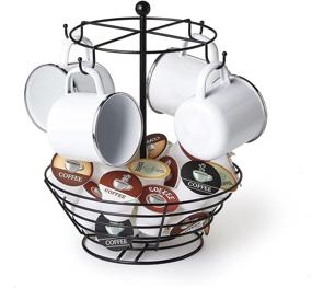 img 4 attached to ☕️ Nifty Solutions 8830 Storage Basket Coffee Cup Carousel: Organize and Display Your Cups with Style!