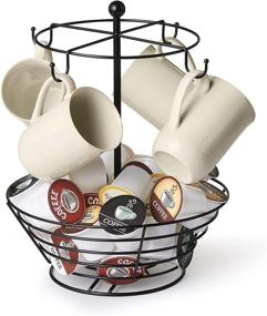 img 1 attached to ☕️ Nifty Solutions 8830 Storage Basket Coffee Cup Carousel: Organize and Display Your Cups with Style!