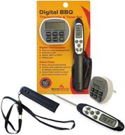 🌡️ digital food thermometer with kitchen timer, stopwatch, and clock by boone hearth logo