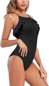 img 2 attached to 🍉 SHEKINI Watermelon Swimsuit: Backless Styling for Women's Clothing and Swimwear