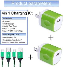 img 3 attached to Быстрозарядное зарядное устройство для стены с разъемом USB Type C для Samsung Galaxy S21/S20 FE/Ultra 5G S20+ Note 21/20 Ultra/10 A51 A71 A11 A01 A20, Google Pixel 5 4a 4 4XL 3aXL 3XL 3 2XL, адаптер питания 5V/1A с 6-футовым кабелем USB C