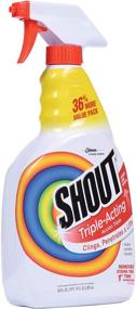 img 1 attached to 👕 Shout Triple-Acting Laundry Stain Remover Spray Bottle - 30 fl oz Value Pack, Ideal for Everyday Stains