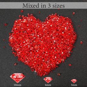 img 3 attached to 💎 Sparkle and Shine with 4000-Piece Bling Diamond Acrylic Gem Table Scatter Crystals - Perfect Vase Filler for Christmas, Weddings, and Birthdays in Red!