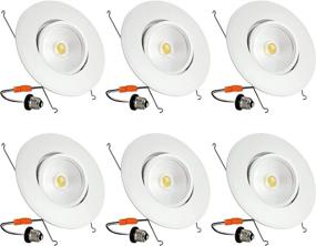 img 4 attached to 💡 JJC 6 Pack Recessed Lighting 6 Inch LED COB Downlights – Dimmable Gimbal Ceiling Lights (16.5W, 120W Equiv.) – 1100LM, 5000K Daylight White