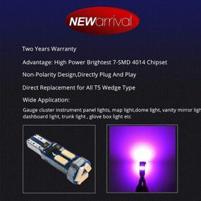 img 1 attached to 🌸 WLJH сверхяркий LED-лампа T5 74 73 79 85 86 с разъемами PC74 Twist - розовое подсветочное освещение для автомобильной панели и приборной панели - набор из 6 штук