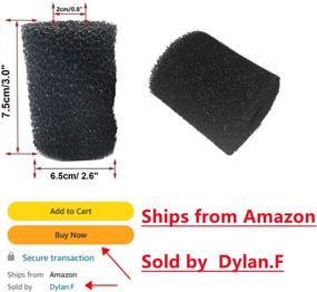 img 2 attached to 🐠 Dahszhi Prefilter Sponge Foam for Aquarium Fish Tank - 6pcs: Enhance Filtration Efficiency & Maintain Clean Water