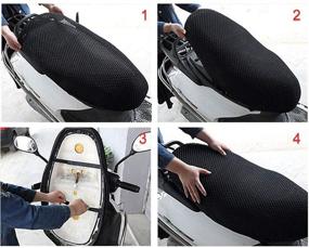 img 3 attached to Enhance Your Ride with AUTUT's XX-Large Black Motorcycle Seat Cover - Anti-Slip Cushion with 3D Spacer Mesh Fabric