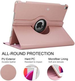 img 2 attached to 📱 NEWQIANG iPad Air 1st Case Cover - 360 Degree Rotating Stand, Auto Sleep Wake - Compatible with Model A1474 A1475 A1476 MD785LL/A MD876LL/A (Rose Gold)