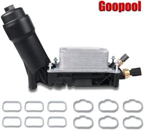 img 4 attached to Engine Oil Cooler and Oil Filter Housing Adapter Assembly with Gaskets Sensor-Compatible for 2011-2013 3.6L V6 Chrysler 200 300, Dodge Journey, Avenger, Durango, Cherokee, Wrangler, Ram - 5184294AE