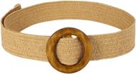 👗 women's fenical straw waist belt – stylish woven accessory for jeans, dresses, pants logo