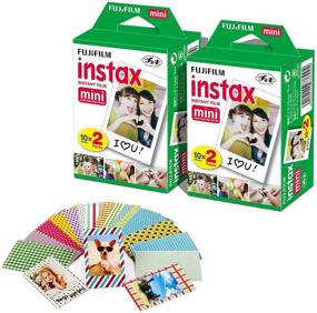 img 4 attached to 📸 Polaroid Film Instax mini Instant Film - 2 Pack (2 x 20), Includes 40 Photo Sheets, 60 Colorful Mini Photo Stickers - Compatible with Fuji Instax Mini Film 11, 9 and 8 Camera, Fuji SP-1, SP-2, Mini Polaroid Film