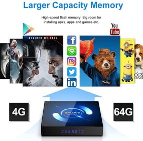 img 2 attached to 💻 2021 Newest QPLOVE Android 10.0 TV Box | 4GB RAM 64GB ROM | Ultra HD 3D 6K 4K | Quad Core 64bit | Bluetooth 5.0/Dual WiFi 2.4G 5G | USB 2.0 Android Box