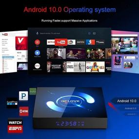 img 1 attached to 💻 2021 Newest QPLOVE Android 10.0 TV Box | 4GB RAM 64GB ROM | Ultra HD 3D 6K 4K | Quad Core 64bit | Bluetooth 5.0/Dual WiFi 2.4G 5G | USB 2.0 Android Box