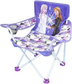 img 3 attached to Foldable Kids Camp Chair in Disney Frozen 2 Theme with Purple Carry Bag