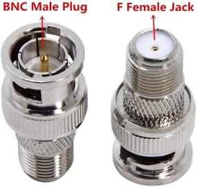 img 2 attached to 🔌 2-пак RFAdapter F к разъему BNC, разъем BNC мужской штекер к женскому разъему F-типа, коаксиальный переходник 75 Ом, разъем RG6, RG59 для сканера, камеры