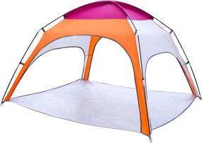 img 4 attached to 🏕️ EooCoo Dome Tent TET899: Ultimate Sun Shade Canopy Parasol for Outdoor Activities - Garden Parties, Camping, Fishing, Games & Beach Sports