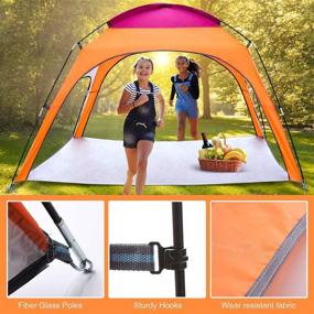 img 2 attached to 🏕️ EooCoo Dome Tent TET899: Ultimate Sun Shade Canopy Parasol for Outdoor Activities - Garden Parties, Camping, Fishing, Games & Beach Sports