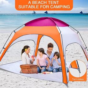 img 3 attached to 🏕️ EooCoo Dome Tent TET899: Ultimate Sun Shade Canopy Parasol for Outdoor Activities - Garden Parties, Camping, Fishing, Games & Beach Sports