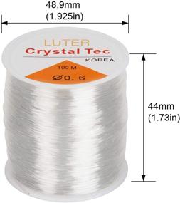 img 3 attached to 📿 LUTER Clear Elastic Crystal Bead Cord - 0.6mm Stretchy Bracelet String for Jewelry Making, Necklace, Bracelet, and Beading - Thread Spool of 328ft