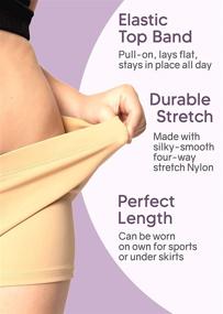 img 1 attached to 🩲 StretchFit Girl's Nylon Spandex Booty Shorts - Ultimate Stretch and Comfort