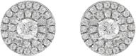 dazzle in elegance: white ct tdw diamond double earrings for girls' jewelry collection logo