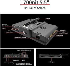 img 1 attached to 📸 Портки LH5P Камера Полевой Монитор: Сенсорный Экран, Металлическая Рамка, Bluetooth, 1700 нит, 5,5" - Обновленная Версия