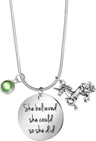 img 4 attached to Daughter Granddaughter Personalized Birthday Inspirational Girls' Jewelry